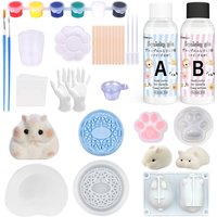 Anergoo Taba Squishes Kit with oreo squishy mold squishy hamster mold 3" Paw Animal Silicone Molds for Decompression Gift