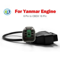 OBD2 Diagnostic Cable For Yanmar Engine System 6 Pin to 16 Pin For 24V Diesel Vehicles OBDII Car Diagnostic Adapter Connector