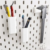 For Skadis Pegboard Pen Holder Wall Mounted Pencil Cup Organizer for Desk Accessories
