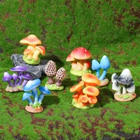Colorful Mushroom Ornaments Moss Micro Landscape Ornaments Succulent Pot Gardening Decoration DIY Accessories Miniatures