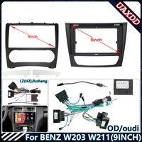For 1999-2009 BENZ W203 W211 9INCH DVD Stereo audio screen multimedia video CD player MP3 MP5 CD cables Harness frame