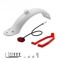 Scooter Mudguard for Xiaomi Mijia M365/Pro Electric Scooter Fender with Rear Taillight Back Guard Wing Bracket and Cable