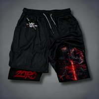 One Piece Anime New Printed 2-in-1 Sports Shorts 2025 Summer Street Trendy Fashion Fitness Swimming Hiking Double Layer Shorts
