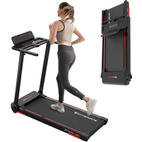 CITYSPORTS PRO Folding Treadmill, Electric Treadmill, 2 in 1 Treadmill for Home Office, 120kg,1-12km/h, APP, Remote Control