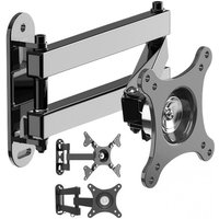 Universal Wall Mount Computer Bracket 10-37in Extendable LCD Monitor Bracket Rotatable Sturdy TV Holder Versatile Home Office
