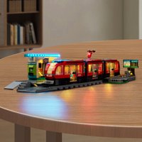 LED Lighting Set Suitable for LEGO Downtown Streetcar and Station City 60423 Building Blocks