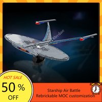 811PCS USS Enterprise (NCC-1701-J) Midi Scale Military MOC SpaceShip Battle Puzzles Holiday Christmas Birthday Toy Gift Kid Ages