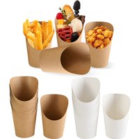 10/20pcs Kraft Paper French Fries Cup Disposable Candy Snack Dessert Holder Container Wedding Birthday Party Decoration Supplies