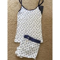 Cute Little Bear Vest Shorts Pajama Set Women Slim Tank Tops+Patchwork Straight Boxer Short Pants Sweet Cute Home 2 Piece Sets