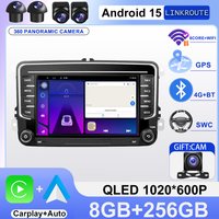 Android 15 Car Radio GPS For VW Volkswagen Skoda Octavia Golf 5 6 Touran Passat B6 Polo Jetta 2Din Multimedia Player