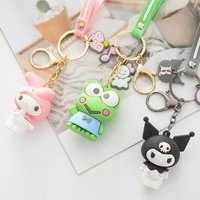 Silicone Keychain Hanging Decoration Doll Bag Pendant Car Keychain Small Gift Metal Buckle Gift For Girlfriend's Birthday