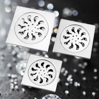 Stainless Steel Round Anti-Clogging Glide Cover Shower Drain Hair Catcher for Bath Wash Machine Toilet Sewer