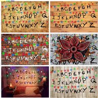 American TV Stranger Photography Backdrops Lights Alphabet Episode Series Vinyl Banner Party Photo Studio Background ZM-01