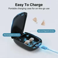 Rechargeable Noise Reduction Hearing Aid C220 C420 Invisible In-Ear with Drying Function for Mild to Moderate Hearing Loss