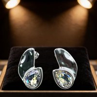2026 Spain Brilliant Super Fairy Water Drop shaped White Crystal Earrings Jewelry Accessories Anniversary Gift