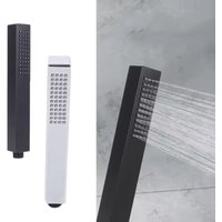 High Pressure Handheld Shower Head - Square Water Saving Sprayer, Single Function Bathroom Faucet with Ergonomic Grip