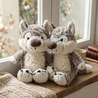 Wolf Plush Toys 17cm Gray Wolf Stuffed Doll Kawaii Home Decor Toys Kids Accompany Sleep Toy Birthday Surprise Gifts For Friends