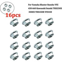 For Yamaha Blaster Banshe YFZ 450 660 Kawasaki Suzuki TRX250X 300EX TRX450R YFZ450 16 PCS Wheel Nuts New Locking Lug Nuts