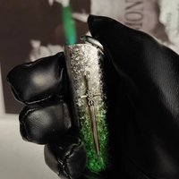 New 3d Ice Flower Gradient Windproof Green Flame Lighter, Small Fresh Eye Protection, High Quality Gift