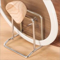 Stainless Steel Pot Lid Rack Compact Design Cutting Board Storage Holder Vegetable Board Rack for Organized Kitchen