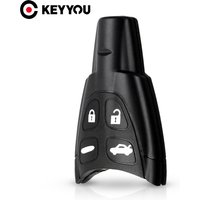 KEYYOU For SAAB 93 95 9-3 9-5 WF 4 Button Keyless Entry 4 Buttons Smart Key Shell Case No Blade