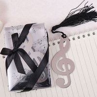 Clef Metal Bookmark with Tassel, Silver Music Note Book Mark for Music Lovers Gift