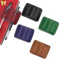 Portable PU Leather Pen Holder Notebook Pen Clip Multicolor Elastic Pen Sleeve For Journal Diary Book Office School S