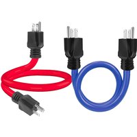 3 Prong Double Male Adapter Male to Male 5-15P Extension Cord 12AWG 125V US Plug Generator Cord for Transfer Switch Dropshipping