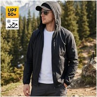 UPF50+ Men's Hooded Sun Protection Jacket Summer Thin and Breathable Outerwear Mens UV Protection Sun Protection Outdoor Hiking
