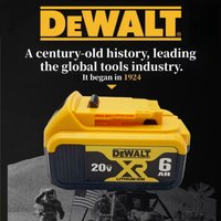 DeWalt 20V MAX Cordless Drill And Impact Driver Work Light Kit 6Ah Battery Original DCB206 - New Condition