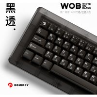 Domikey WOB Obsidian Cherry Profile abs doubleshot backlit keycap for mx keyboard poker 87 104 xd64 xd68 BM60 BM65 BM68 BM80