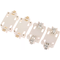 10-Pack Gold-Plated Battery Holders for CR2032/2025/BS-6 - SMD PCB Mount with Tin-Plated Contacts