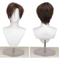 Movie Leon Scott Kennedy Women Men Hair for Kennedy Cosplay Wigs Short Straight Brown Anime Party Halloween Costume