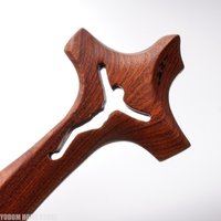 Art Wooden Hollow Cross Natural Standing Religious Crosses Ornament Vintage with Base Crucifix Sculpture Desktop Home Figurines