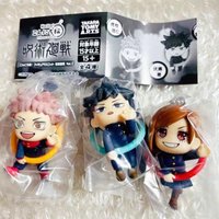 TOMY Kaisen TTA Capsule Toy Q Version 3D Swing Ring Keychain Itadori Yuji Fushiguro Megumi Gojo Satoru Anime Pendant