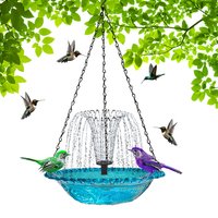 Bird Bath Bowl With Solar Fountain Water Fountains Solar Powered Hummingbird Bath Bowl Outdoor Bird Feeder Bird Bath Bowls