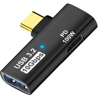 2-in-1 USB C to USB 3.2 Adapter with 100W Charging Port,OTG Converter for Phone Steam Deck iPad MacBook,Not Support Video