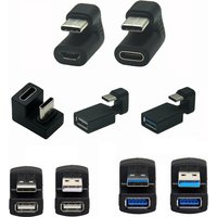 U-shape 5Gbps Naik Turun 180 Derajat Miring USB 3.0 USB2.0 TYPE-C Usb-c 10Gbps M/F Adaptor Konektor Ekstensi A Pria Ke Wanita