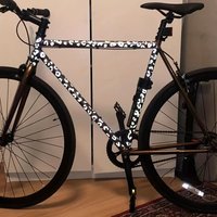1Pc Leopard Print PVC Sticker with Transfer Film Easy Paste Waterproof Decal for Motorcycle Bicycle Bike Bold Pattern Decor
