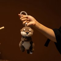 Cute Otter Plush Bag Pendant Realistic Stuffed Otter Animal Pendant Keychain Soft Plushies Bag Decoration Gifts Girl