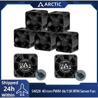 ARCTIC S4028 40x40x28mm Server Fan with Double Ball Bearing, 6000 / 15000 RPM, PWM Regulated, 4-Pin Connector 12 V DC Black