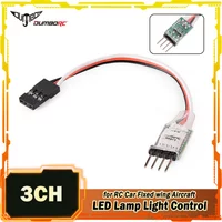 DUMBORC 3CH RC LED Lamp Light Controller Module Switch Panel System Turn on/Off JR Plug for Car Vehicle Fixed Wing Aircraft Part