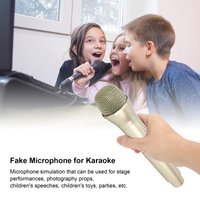 Plastic Prop Mic Realistic Prop Microphone for Karaoke Dance Shows Practice Microphone Prop for Karaoke Prop Mic Prop Microphone