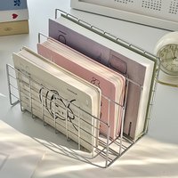 Modern Chrome Metal 3-Tier Desktop Storage Organizer with 10 Compartments, Multi-Functional Tabletop Shelf for Books Magazines