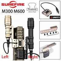 Surefire M300 M600 Scout Light with Switch Light Left/Right Offset Mount Flashlight Hunting Pressure Switch 600 Lumens 20MM Rail