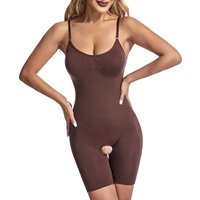 Bodysuit Shapewear Women Open Crotch Tummy Control Full Body Shaper Seamless Slimming Sheath Butt Lifter Abdomen Shapers Corset