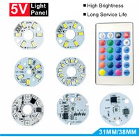 12/6/1LED Dimmable High Brightness 5V Colorful Gradient LED RGB Light Board Remote Control DIY Model Display Light PCB Board