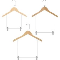 Solid Wood Suit Hangers Underwear Bra Clothespin with Adjustable Metal Clips Space Saving Hanger Pants Organizer Clip Hangers