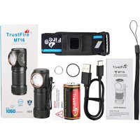 Trustfire MT16 LED Headlamps 1000LM USB C Rechargeable Mini 18350 EDC Angle Head Flashlights MVP Optics with Magnet Tail Fishing