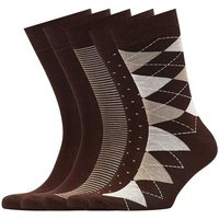 Men Argyle Crew Socks Brown Grey Plaid Cotton Dress Socks Casual Business Soft Breathable Size 6-10